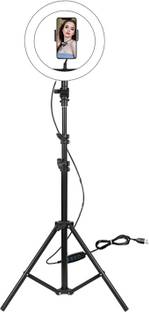 Techsure MJ-33 Ring Light 13 Inch With Tripod Stand Phone Holder 12 RGB Color Ring Flash