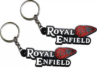 CRAZYGOL Royal Enfield Rubber keychain Key Chain pack of 2 Key Chain