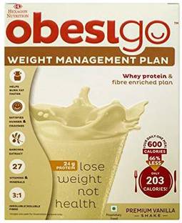 Obesigo Meal Replacement and Weight Management Plan - Box of 7 Sachets - Vanilla Flavor- Whey Protein