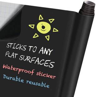 DawnRays 44.958 cm Self Adhesive Black Board Chalkboard Removable Wall Decal Stickers Self Adhesive Sticker