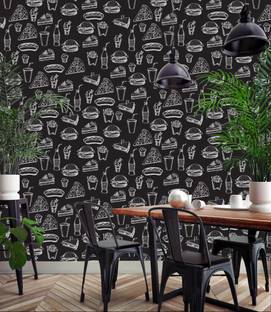 DWELLSINDIA Cuisine Black, White Wallpaper