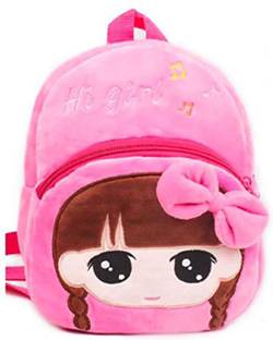 Naruto Hi Girl Plush bag with 2 Compartment Plush Bag ( Pink ) (Multicolor, 10 L) Plush Bag