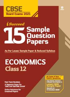 Cbse New Pattern 15 Sample Paper Economics Class 12 for 2021 Exam with Reduced Syllabus