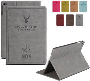 DuraSafe Cases Book Cover for iPad 9.7 Inch 5 6 Air 1 2 [iPad 5th 6th Air 1st 2nd ][ A1893 A1954 A1822 A1823 ] Folio Deer Case