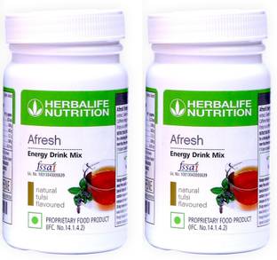 HERBALIFE Afresh Energy Drink Mix - Tulsi Flavor Combo Pack of 2 Energy Drink