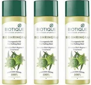 BIOTIQUE Bio Bhringraj Growth hair 120 ML pk of 3 Hair Oil