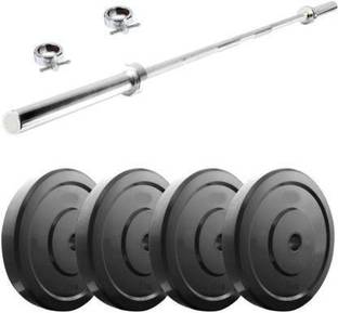 lifecare products 8kg weight 2kg 4 pvc plate 3ft strait bar +2 lock home gym set Adjustable Dumbbell