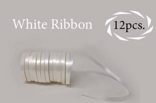 DECOR MY PARTY White Curling Ribbon Roll For Hanging Balloons Party Decorations White Satin Ribbon