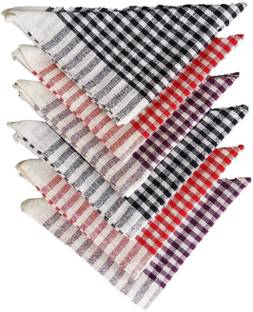 Stylewell (Pack Of 6 Pcs) Chapati/Roti/Fulka Cotton (44 CM x 45 CM Size) Multicolor Checked Printed Pattern Multipurpose Kitchen Cleaning Duster Table Wipe Napkin Dish Towel Cloth Checkered Roti Square Disk Cover