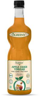 OGREENY Apple Cider Vinegar Mother With Ginger Turmeric And Honey-750 ml (Made with Organic Apple juice) Vinegar