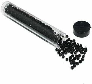 ZILZAA 250 Pcs Facetated Glass Bicone Crystal Beads Tube 4mm Black for DIY Jewelry Making and Crafts Work