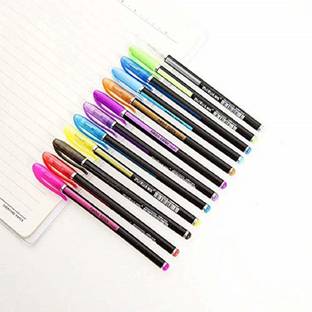 BRIZEM Neon Pens Set Good GiftColoring Kids Sketching Painting (Neon Pen, Set of 12) Ball Pen