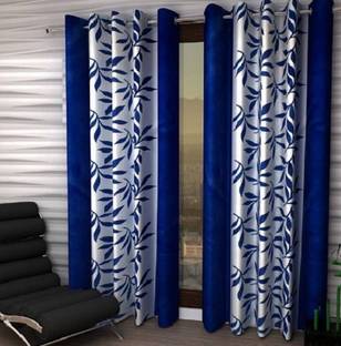 Panipat Textile Hub 213 cm (7 ft) Door Polyester Curtain (Pack Of 2)