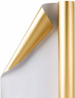 JAI Gift Wrapping Paper Roll 20 Inch X 5 Meter Matte Gold PAPER Gift Wrapper
