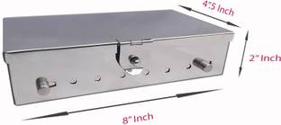 Bismi Enterprises Stainless Steel Autoclave Sterilization Instrument Box with Button Silde Size 8x4.5x2 Inches Reusable Medical Tray