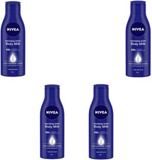 NIVEA Body Lotion Body Milk Nourishing 75 ml (Pack of 4) #201