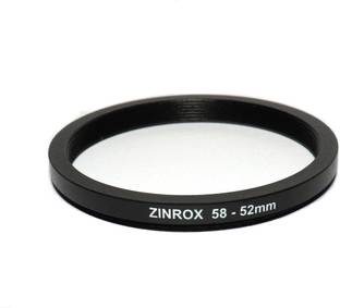 ZINROX Step Down Lens Filter Adapter Ring - Set of 1 piece - Allows You to Fit Smaller Size Lens Filters on a Lens with a Larger Diameter - Size : 58 - 52mm Step Down Ring