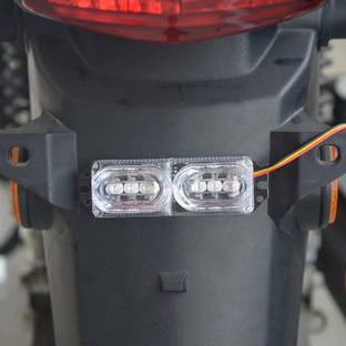COMICAL MULTICOLOR BLINKING WATERPROOF WARNING POLICE LIGHT/PARKING LIGHT/LICENSE PLATE LIGHT/FLASHER LIGHT-121 Brake Light Motorbike LED for Hero (12 V, 4 W)