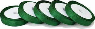 AN Sunshine Satin Ribbon for Craft Decorations Clothes Sewing Making Purpose 5 Roll Green