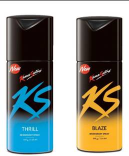 Kamasutra deo blaze and thrill pack of 2 Deodorant Spray  -  For Men