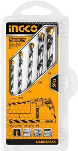 इंगको MALFAH ENTERPRISES AKDB3055 5Pcs Masonry drill bits set for Metal/Concrete/Wall/Steel/All Purpose MALFAH ENTERPRISES AKDB3055 5Pcs Masonry drill bits set