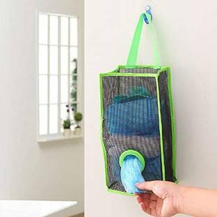 UK Enterprise Home Store Recycle Breathable Mesh Hanging Plastic Garbage Bags Storage Holder Medium 1 L Garbage Bag  Pack Of 1