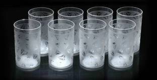 Finner (Pack of 8) (Pack of 8) Diamond Design For Water and Juice Glass Set (250 ml, Plastic) Glass Set Water/Juice Glass