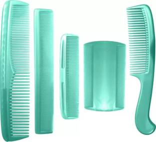 CRAZYGOL Comb Set For Home And Saloon Use For Women And Men, Set Of 5 Pcs, Pack Of 1