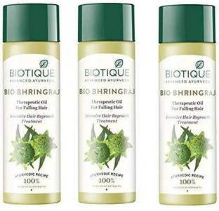 BIOTIQUE Bio Bhringraj Growth hair 120 ML pk of 3 Hair Oil