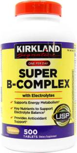 KIRKLAND Signature B-Complex with Electrolytes 500 Tablets Serving Size 1 Tablet