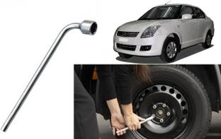 Selifaur MC45 19mm Metal L-Shaped Car Wheel Nut Spanner Wrench Swift Dzire Single Sided L Type Wrench
