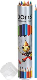 DOMS FSN Round Tin Round Shaped Color Pencils