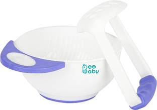 Beebaby Food Mash & Serve Bowl Set For Baby (Violet)  - Polypropylene