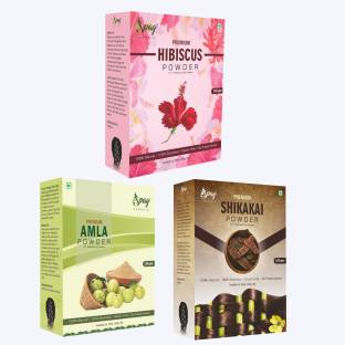 Spag HERBALS Organic Hibiscus, Amla & Shikakai Powder For Hair - 360g (120gm x 3)