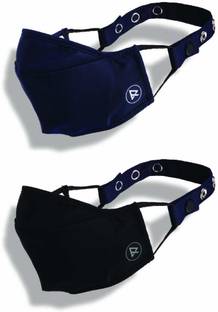 Zero Risque Re-usable Face Mask with Headband and Earloop Adjuster (Pack of 2) for Men Women Reusable, Washable Cloth Mask