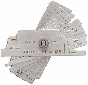 Jaibros Fillet Welding GAGE 1/8 to 1” 7 Blades in one Set of Fillet Gauge Radius Gauge