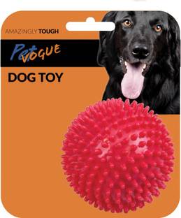 PetVogue Spiky Squeaker Ball Dog Toy Plastic Ball For Dog & Cat