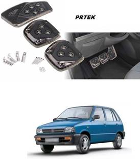 PRTEK Universal Anti-Skid Car Pedals(Manual Shift) 3 Pcs Sports kit Pad Covers Set (Black) A128 Car Pedal