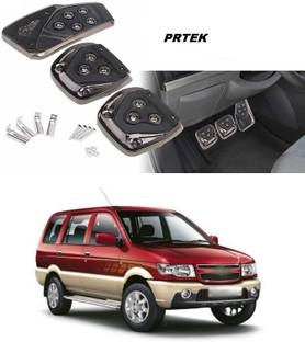 PRTEK Universal Anti-Skid Car Pedals(Manual Shift) 3 Pcs Sports kit Pad Covers Set (Black) A40 Car Pedal