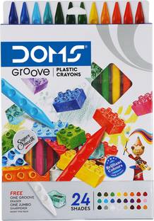 DOMS Groove Plastic Crayon 24 Shades