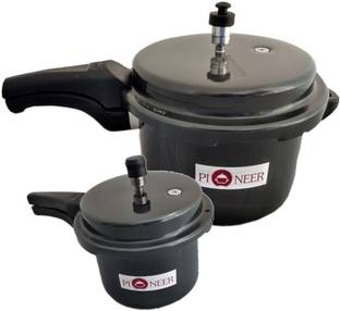 Pioneer Outer Lid Hard Anodised Combo (5 Ltr + 3 ltr) 5 L Outer Lid Pressure Cooker