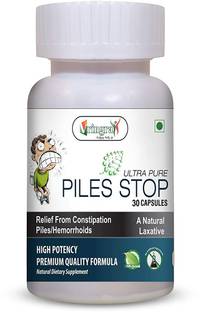 Vringra Ultra Pure Piles Stop Capsules - Piles Free Capsules For Men & Women (30 Cap)