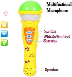WONDER CREATURES Musical Microphone Singing Mike Toy with 3D Lights and Self Voice Mic Sound Toy for Kids