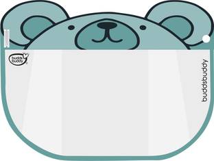 Buddsbuddy Kids Face Protective Mask with Panda Cartoon Transparent Safety Shield with Elastic Band and Sponge Safety Visor