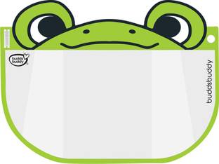 Buddsbuddy Kids Face Protective Mask with Frog Cartoon Transparent Safety Shield with Elastic Band and Sponge Safety Visor