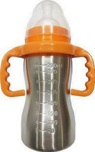Adeka 2 IN 1 Stainless Steel/Thermos/Sipper/Feeding/Anti Colic Feeding Bottle . - 290 ml