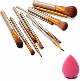 Love Nature Cosmetikaa Makeup Brush Set of 12+Sponge Puff