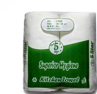 Jonty 5 Star Kitchen Tissue paper 80 Pulls (2 Rolls/Pack)