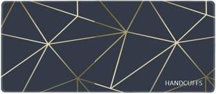 HANDCUFFS Large Gaming Mouse Mat with Stitched Edge, Geometric Pattern Design Desk Pad XXL Mouse Mat, Office Desk Mat Non-Slip Waterproof Rubber Base Extended Mouse Mat Keyboard Pad Mousepad Non Slip Base Mousepad