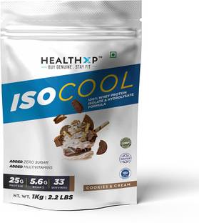 HEALTHXP Iso Cool 25g Protein, Isolate & Whey Hydrolysate Formula with Added Multivitamins Whey Protein